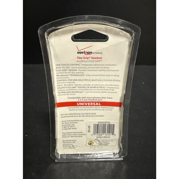 Plantronics Flex Grip Wired Headset by Verizon Model: MX200CAET35 Sealed - Picture 2 of 4